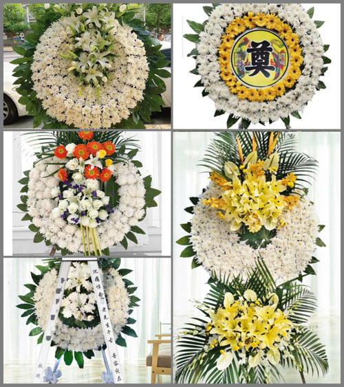 广东江门市开平市百合镇松朗村花圈速递